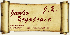 Janko Regojević vizit kartica